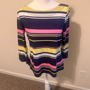 Lilly Pulitzer Marlowe Sun Stripe Pima Cotton Top Size Medium